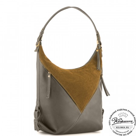  Женская кожаная сумка "Эмилия" (хаки)